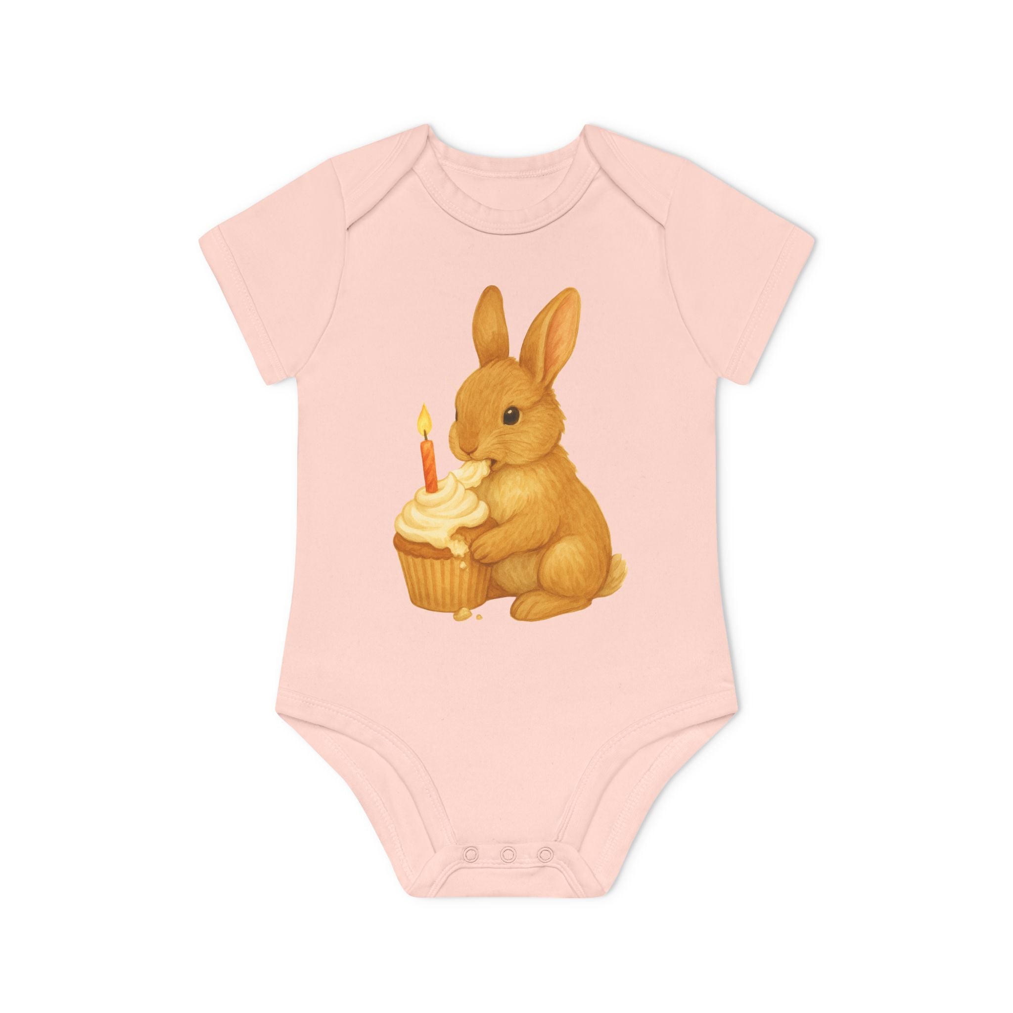 'Lief Verjaardagskonijntje' baby rompertje korte mouwen