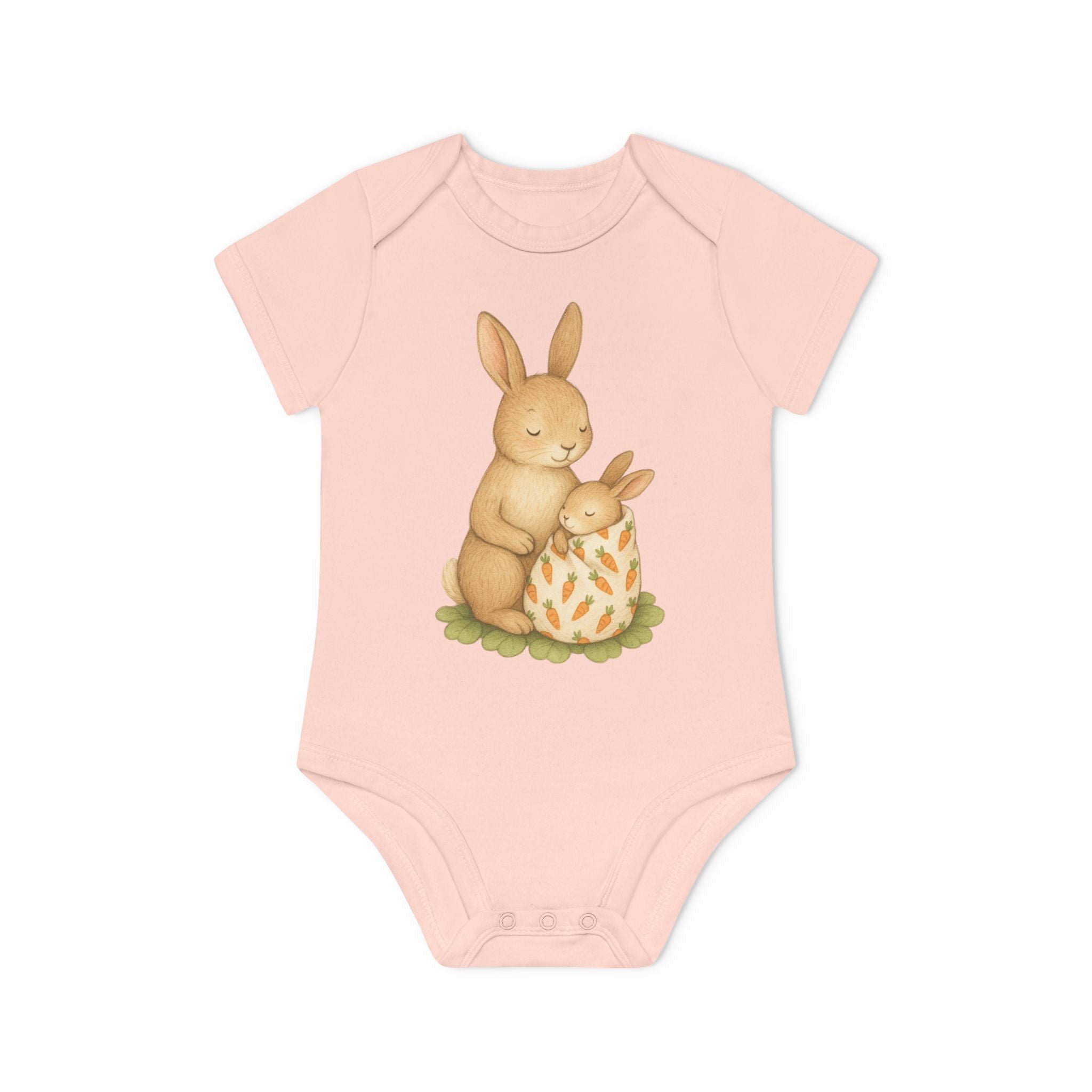 'Mama Bunny with Baby' babyrompertje met korte mouwen