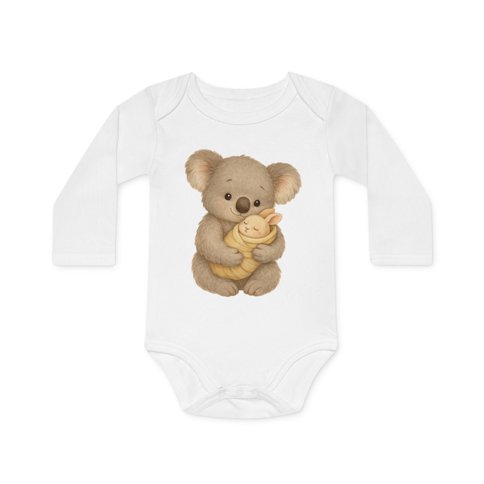 'Koala with Baby Bunny' babyrompertje met lange mouwen