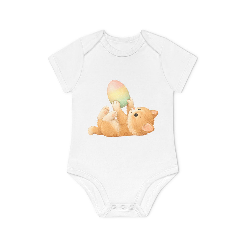 'Playful Easter Kitten' Babyrompertje met korte mouwen