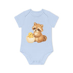 'Little Easter Raccoon' babyrompertje met korte mouwen