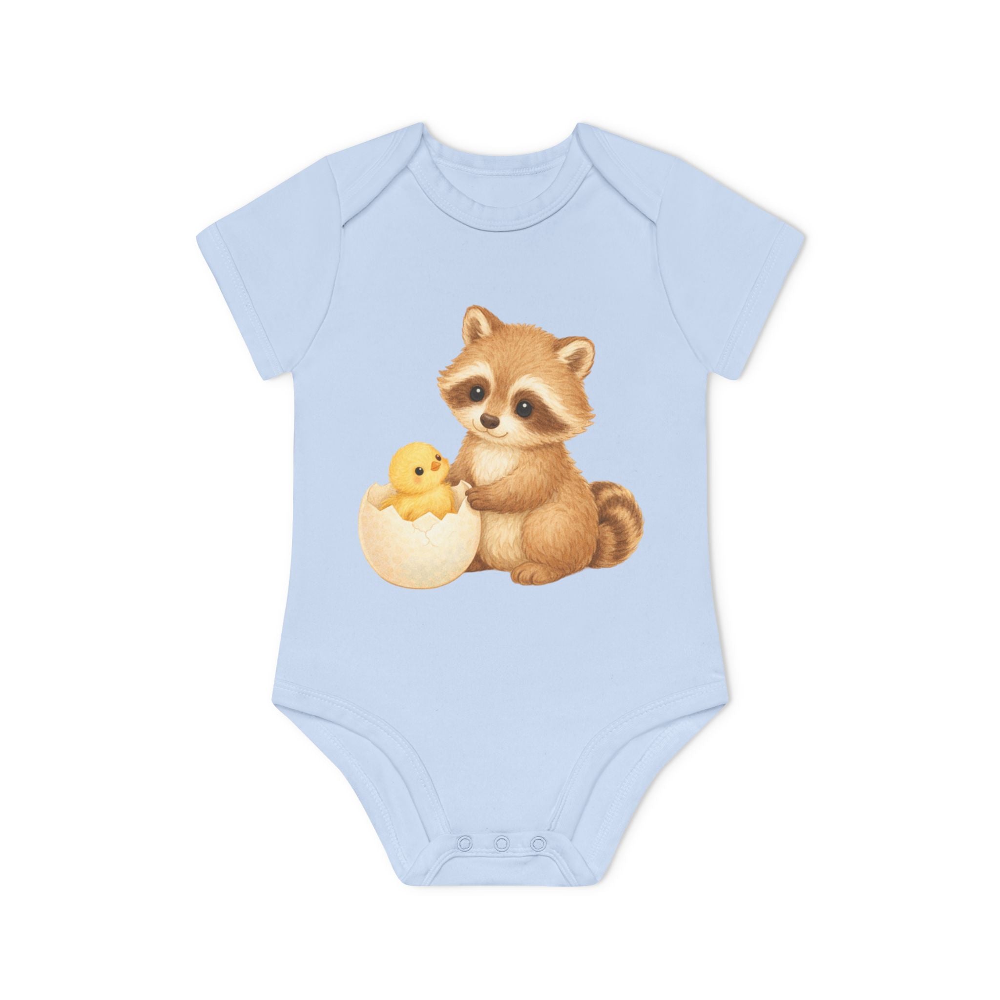 'Little Easter Raccoon' babyrompertje met korte mouwen