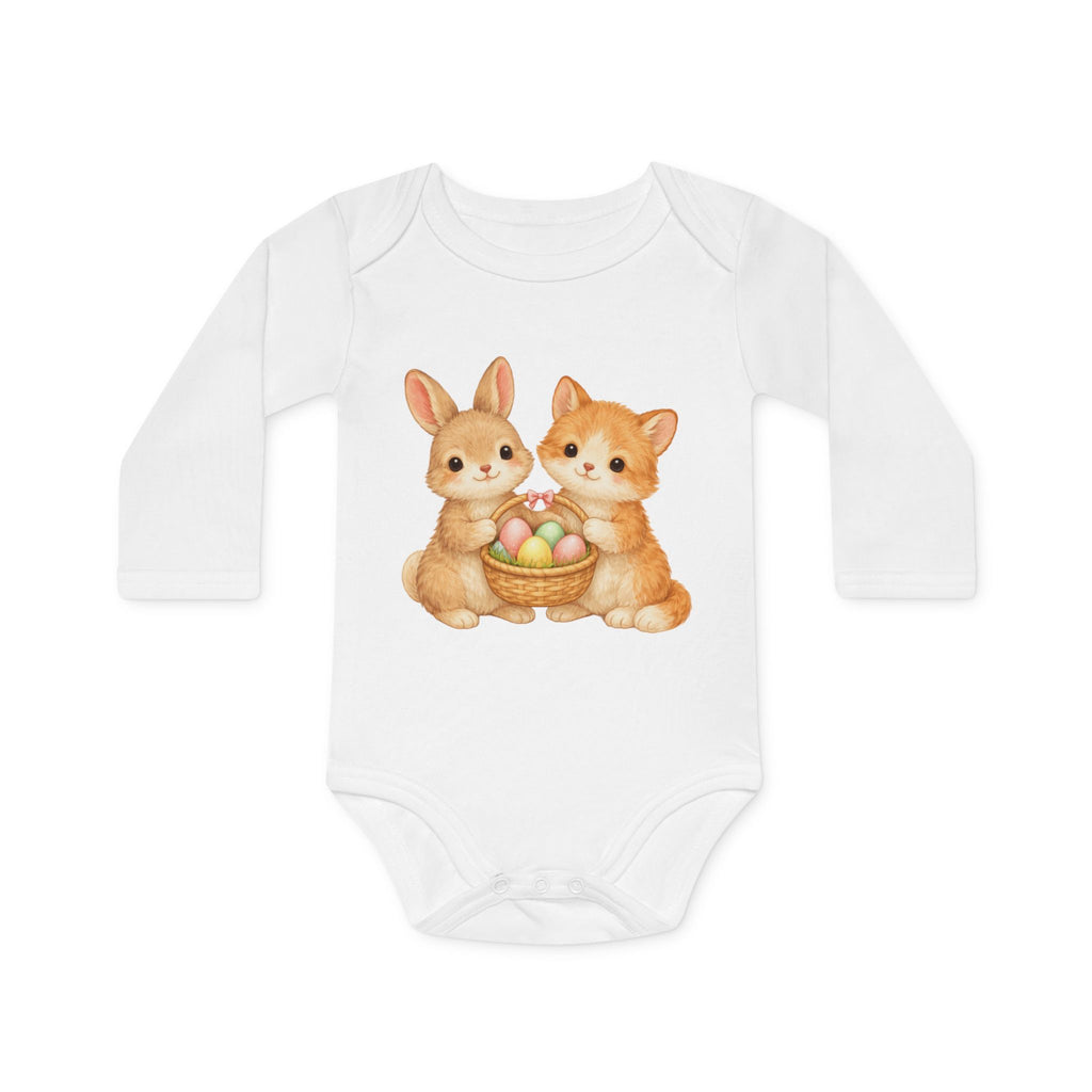 'Best Friends Easter Basket' babyrompertje met lange mouwen
