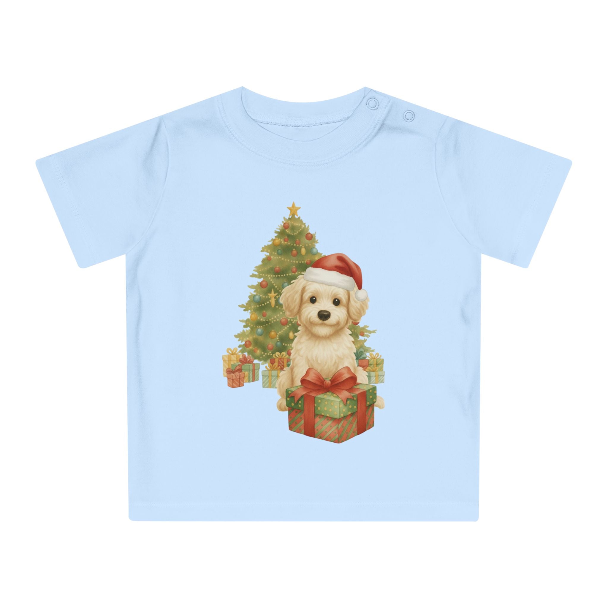 'Kerst puppy verrassing' baby t-shirt