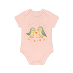 'Lovebirds' Babyrompertje met korte mouwen