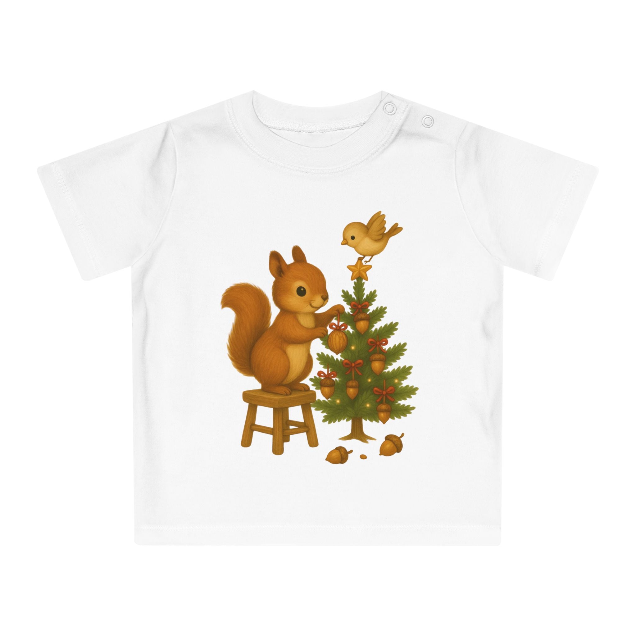 'De Kerstmagie van de Kleine Eekhoorn' Baby t-shirt