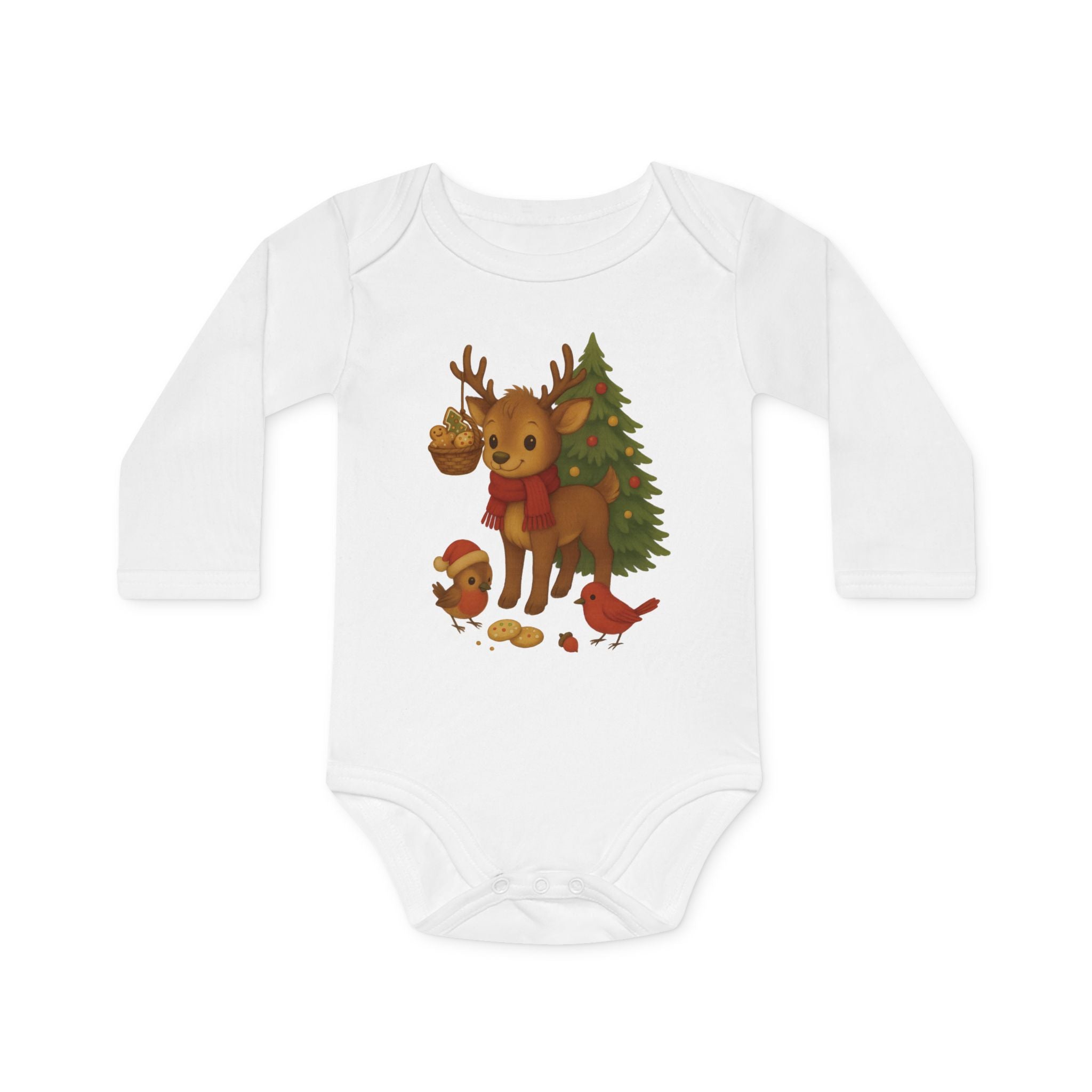 'Kerstkoekjes met liefde' babyromper met lange mouwen