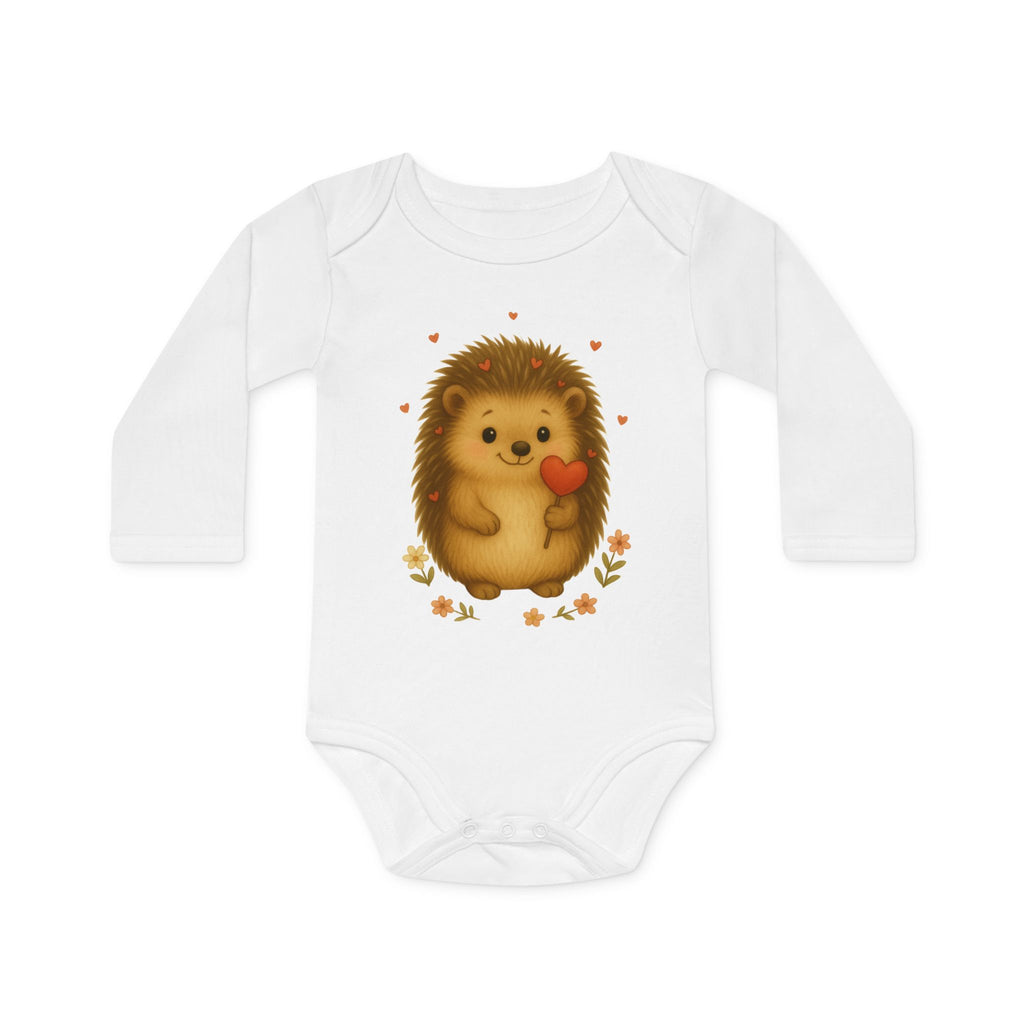 'Hedgehog with heart' baby bodysuit long-sleeve
