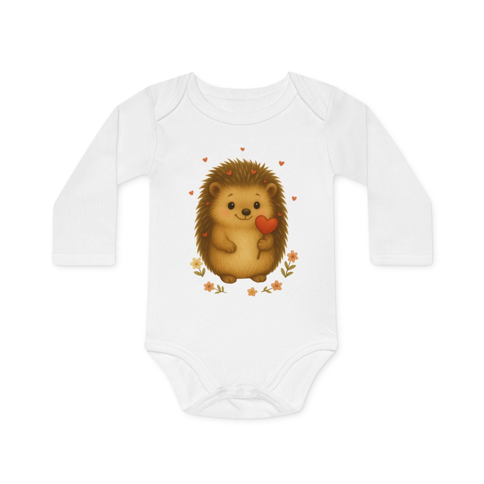 'Hedgehog with heart' Babyrompertje met lange mouwen