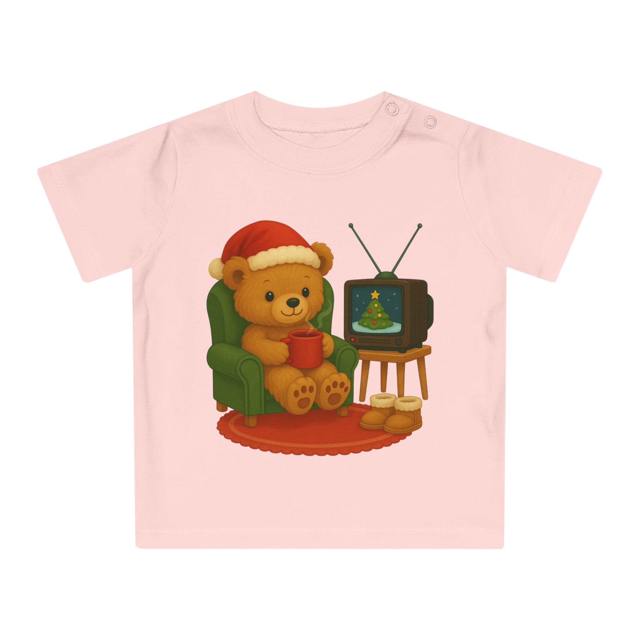 'Gezellige kerstbeer' Baby t-shirt