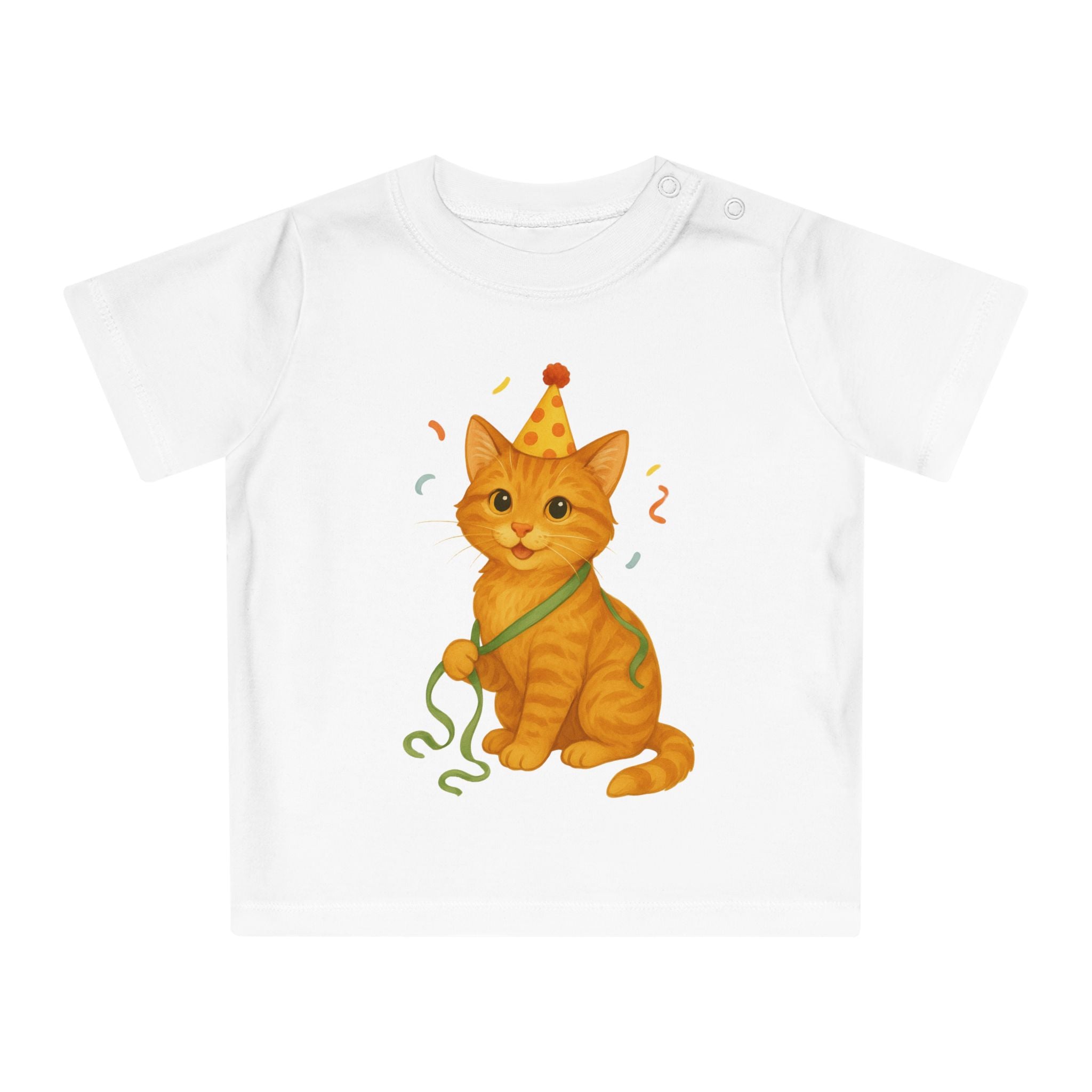 'Feestelijke lieve poes' baby-T-shirt