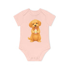 'Happy Easter Little Labradoodle' babyrompertje met korte mouwen