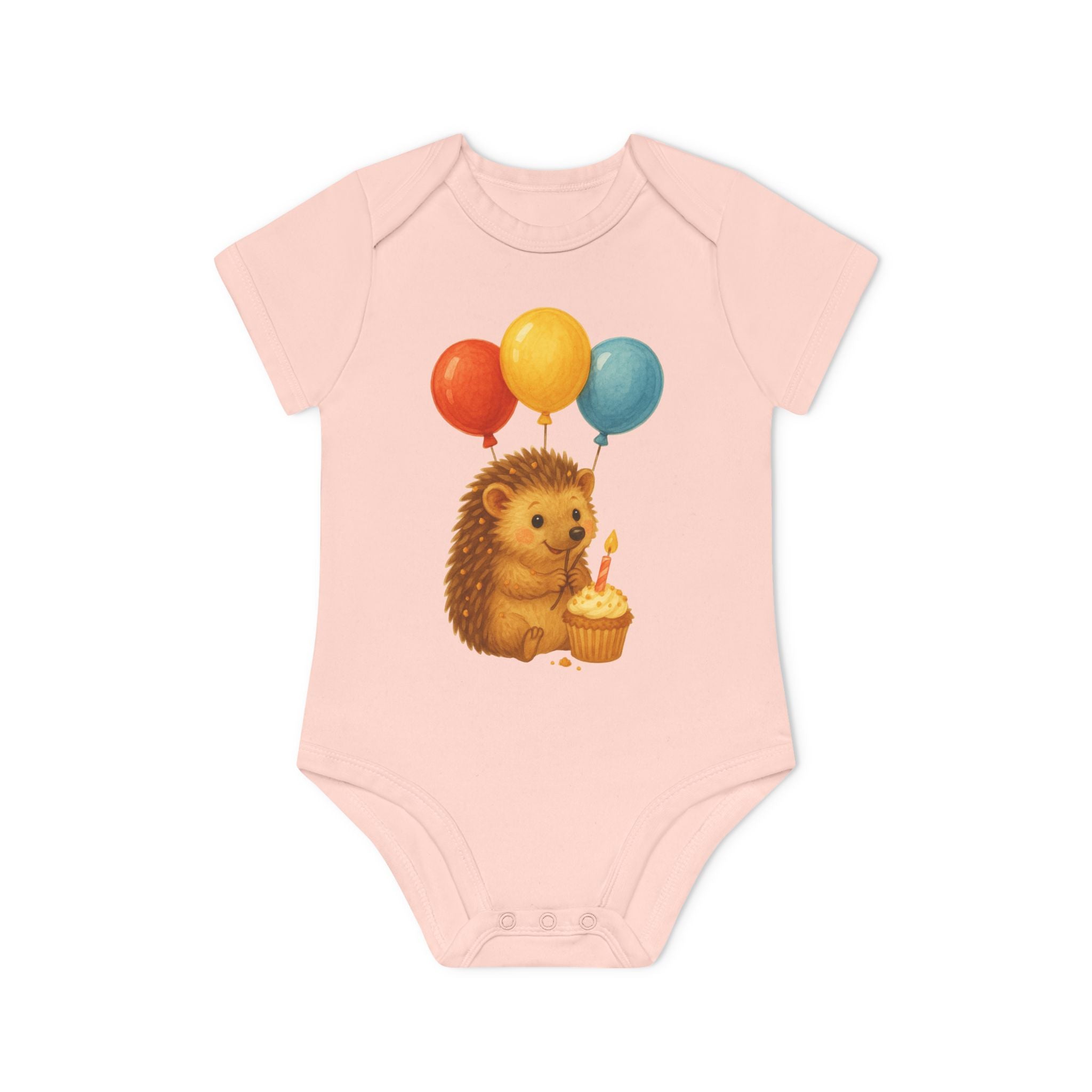 'Blije Verjaardags-Egel' baby rompertje met korte mouwen