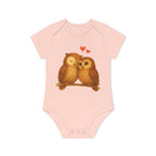 'Owls in Love' baby bodysuit short-sleeve