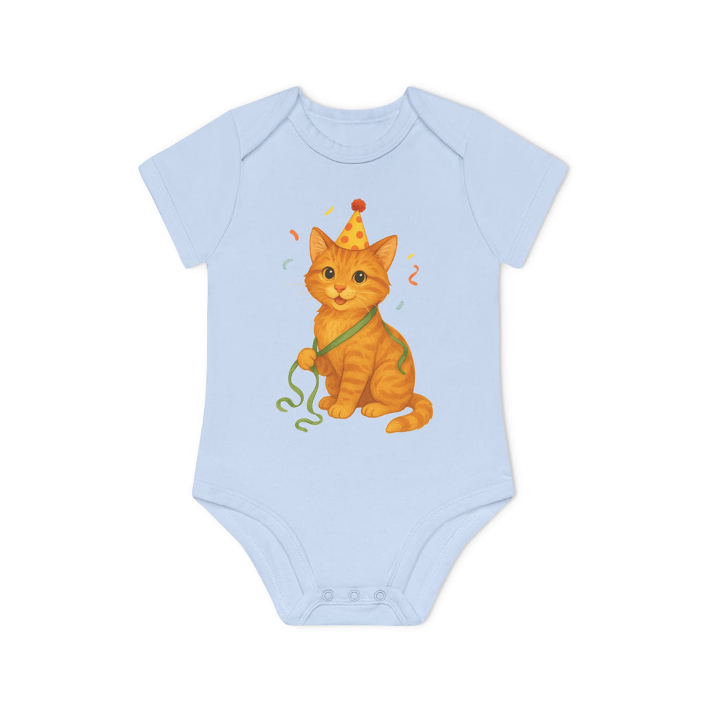 'Party Kitty Cutie' baby bodysuit short-sleeve