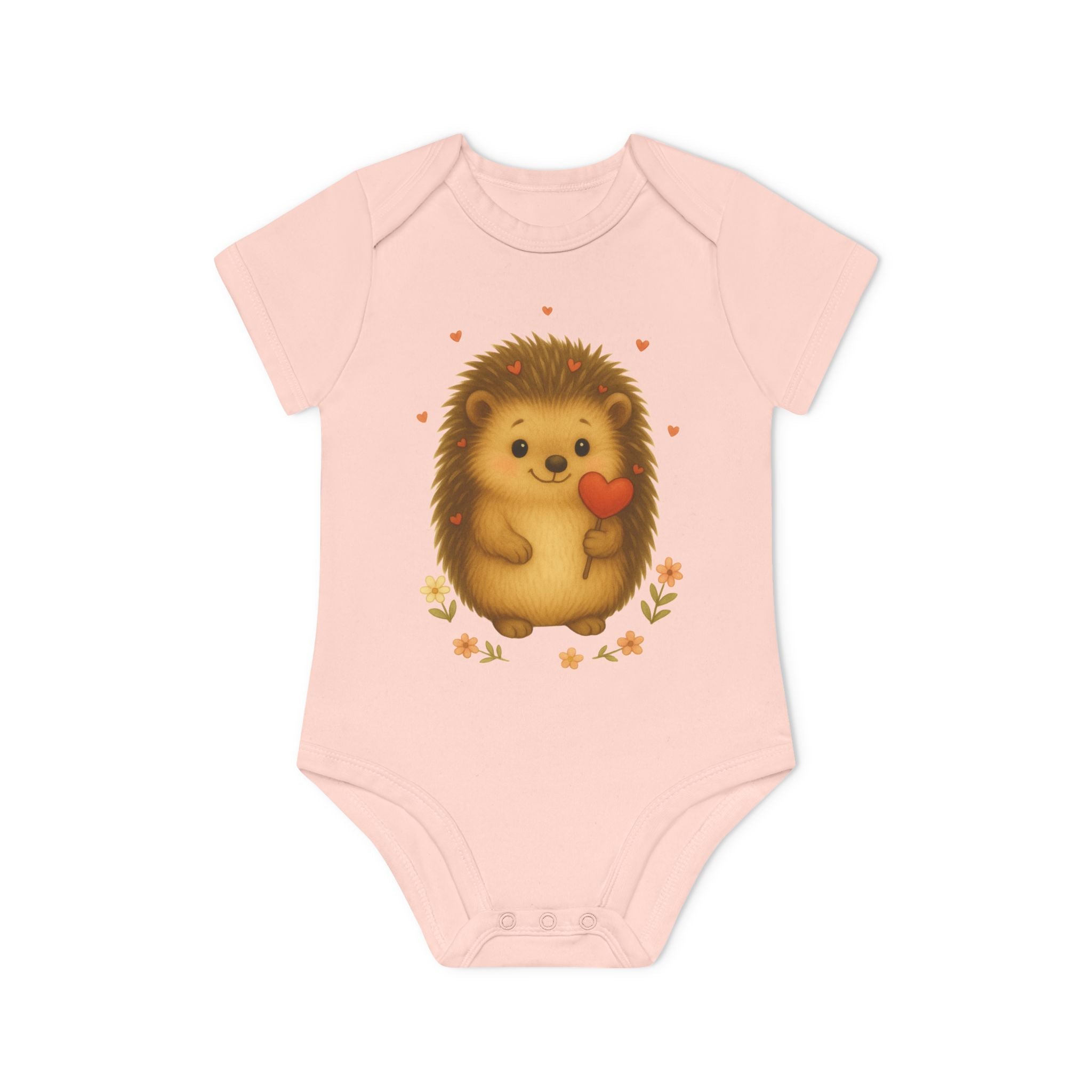 'Hedgehog with heart' Babyrompertje met korte mouwen