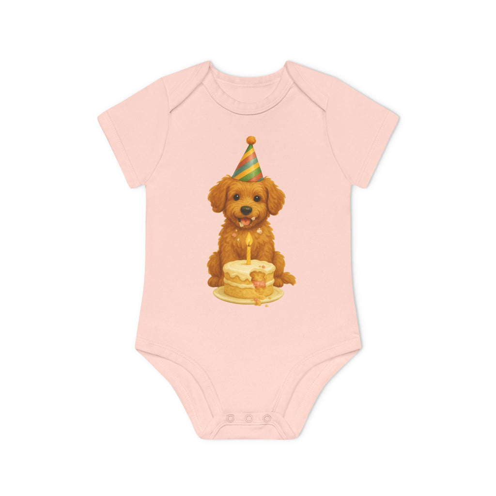 'Puppy Birthday Party' baby bodysuit short-sleeve