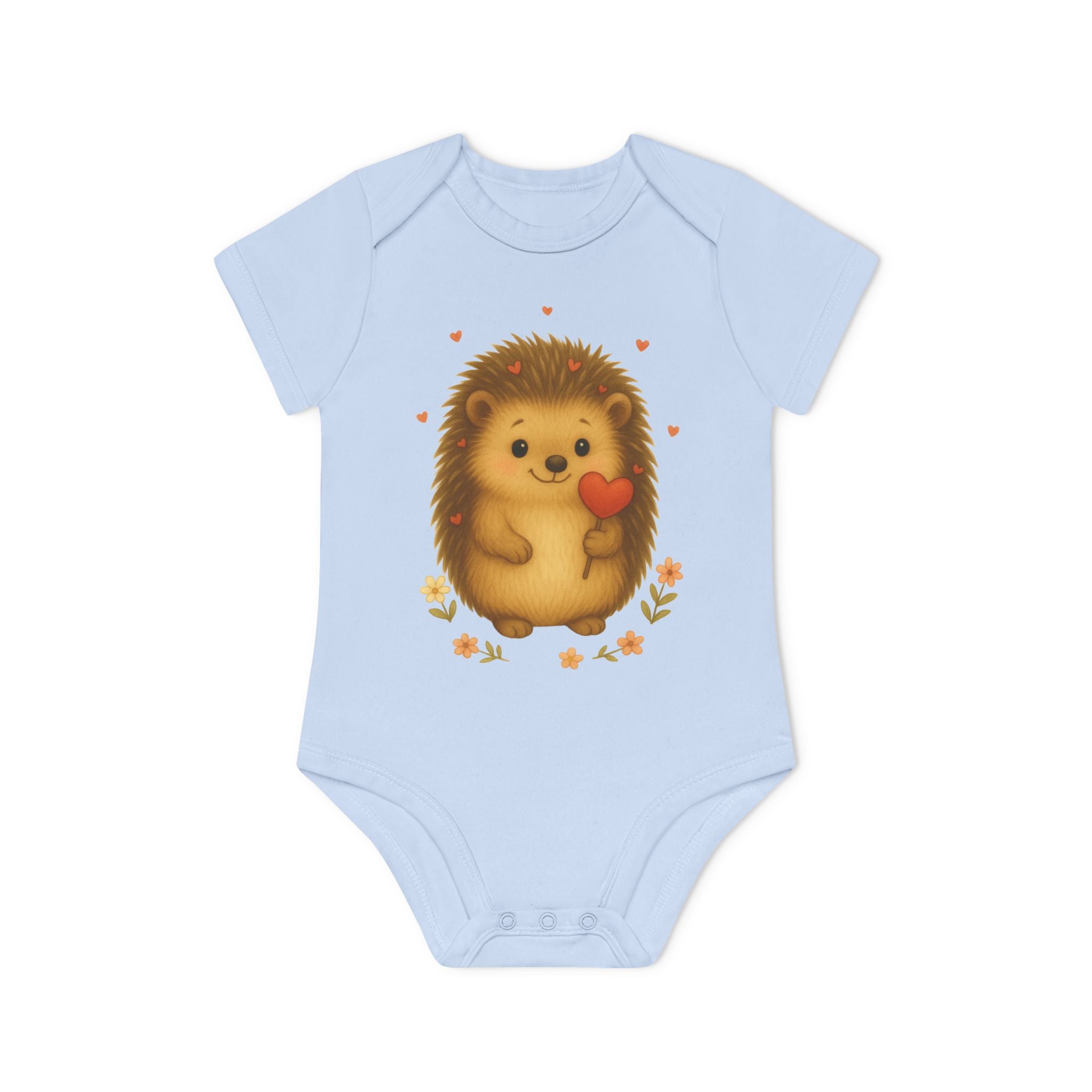 'Hedgehog with heart' Babyrompertje met korte mouwen