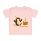 'Pinguïn met taart heeft plezier' Baby t-shirt