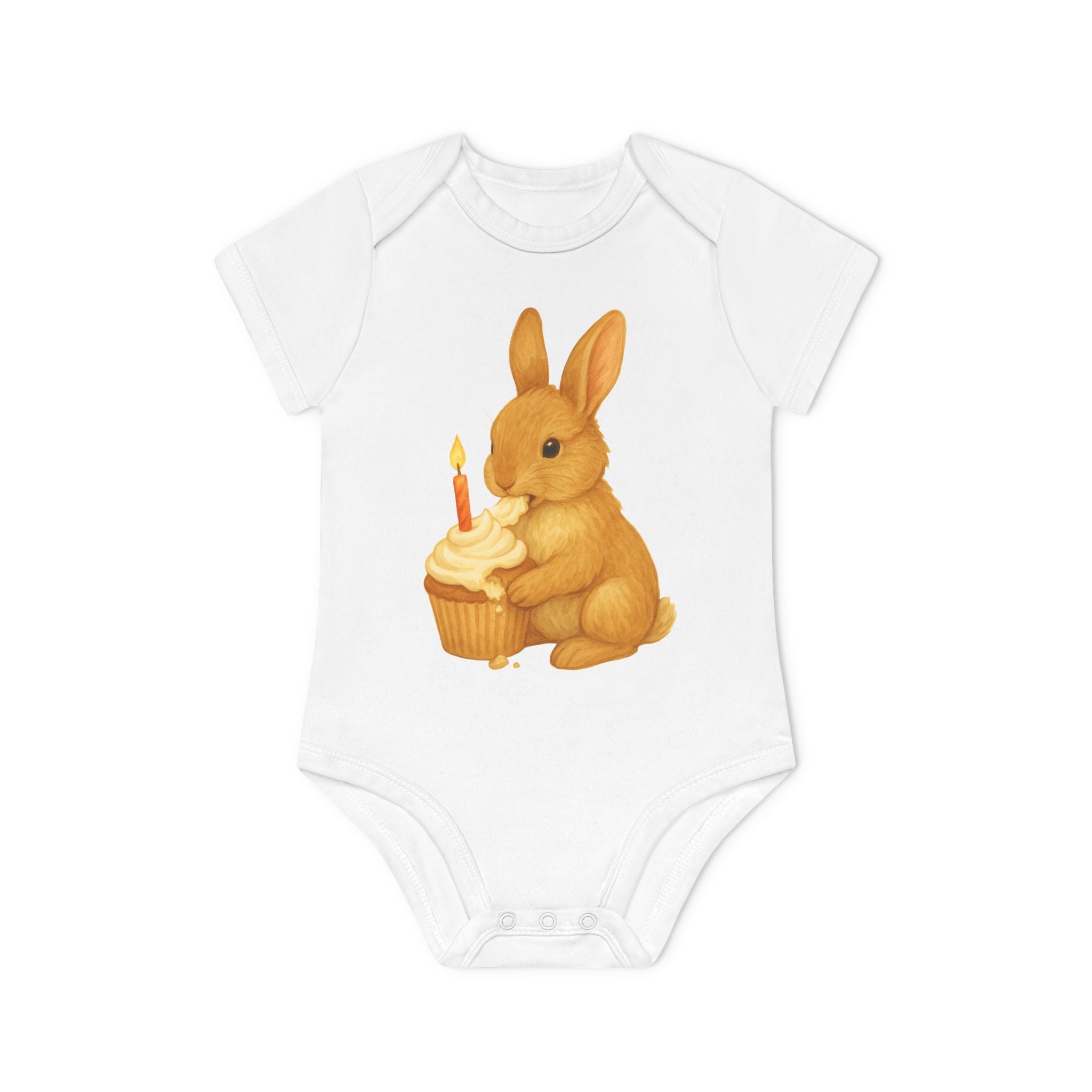 'Lief Verjaardagskonijntje' baby rompertje korte mouwen