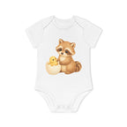 'Little Easter Raccoon' babyrompertje met korte mouwen