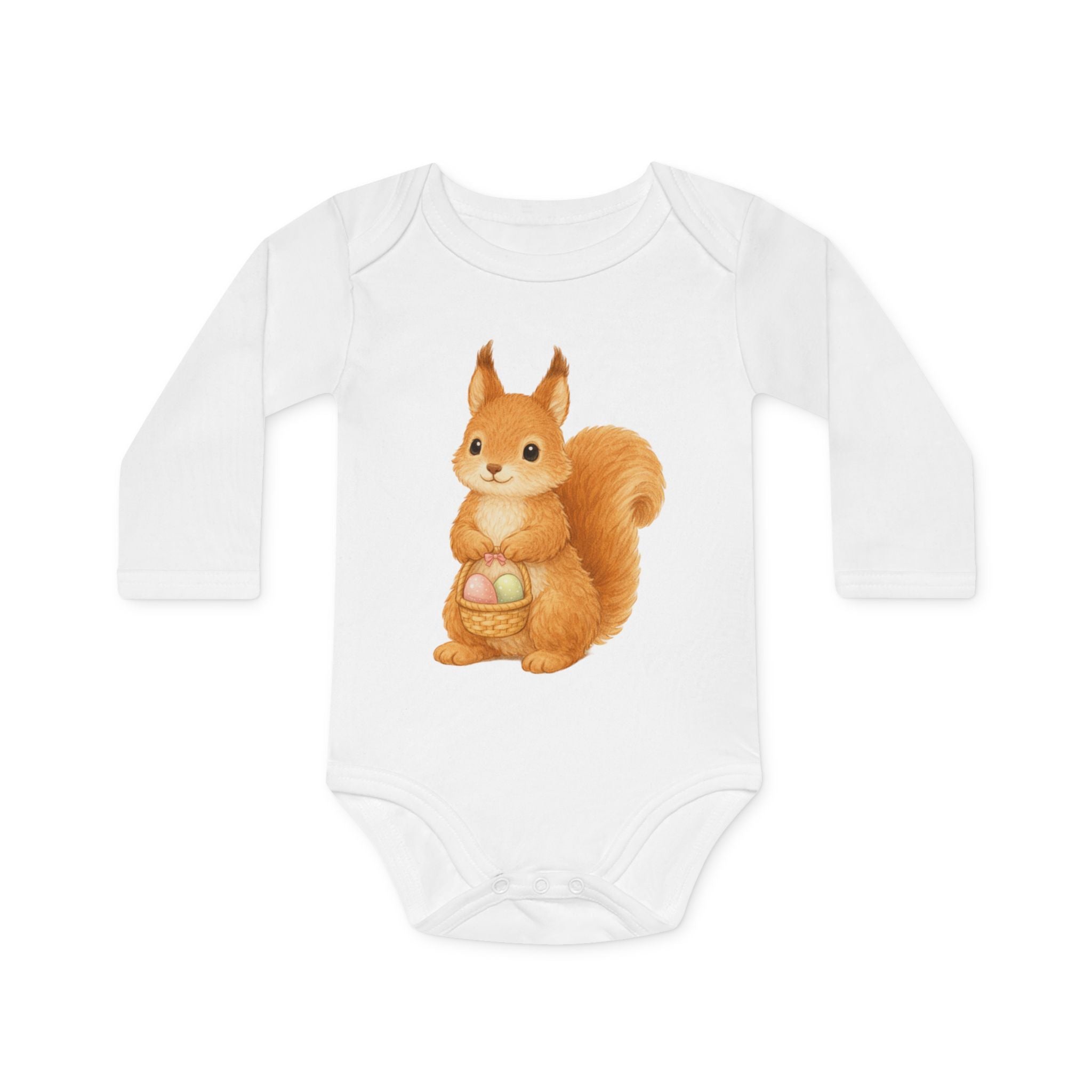 'Little Easter Squirrel' Rompertje met lange mouwen
