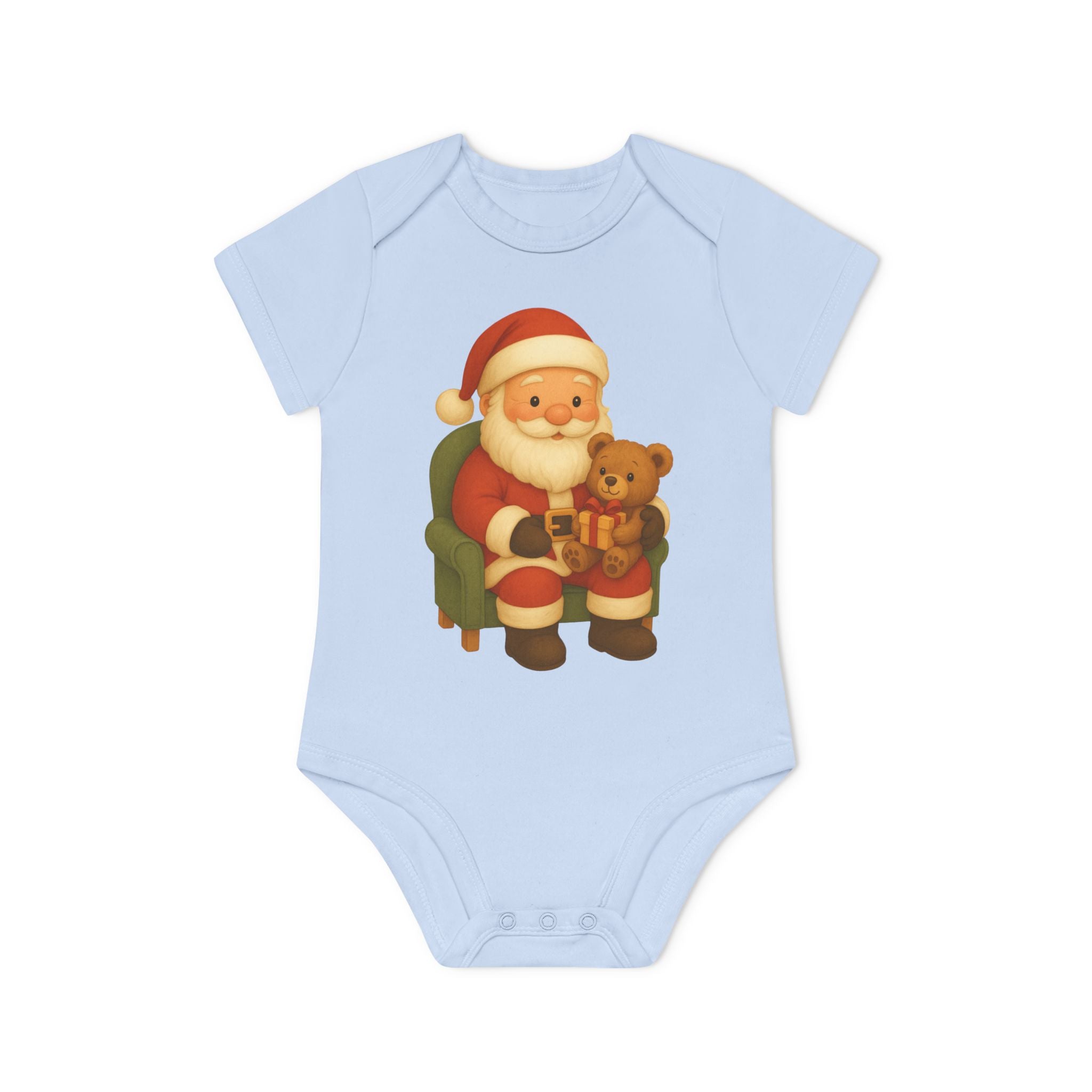 'Santa's Knuffeltijd' baby rompertje met korte mouwen