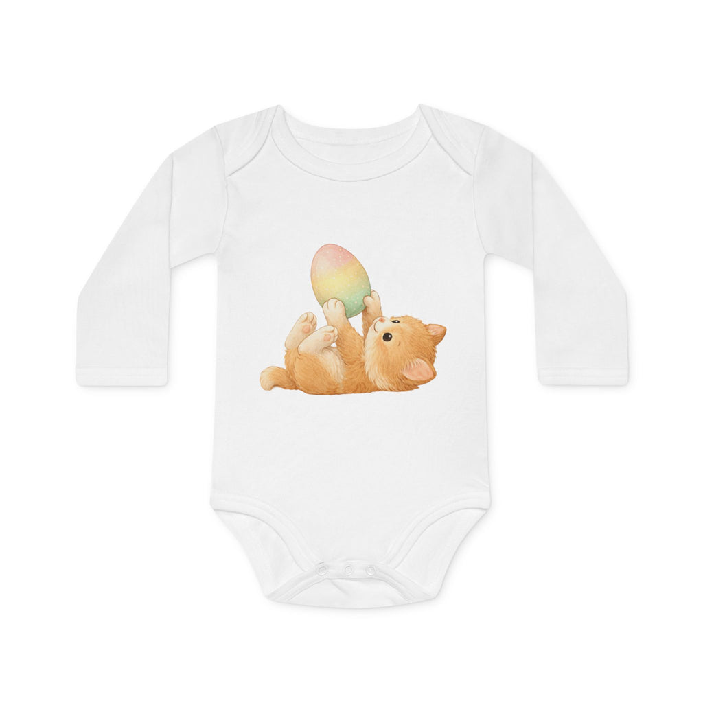 'Playful Easter Kitten' Babyrompertje met lange mouwen