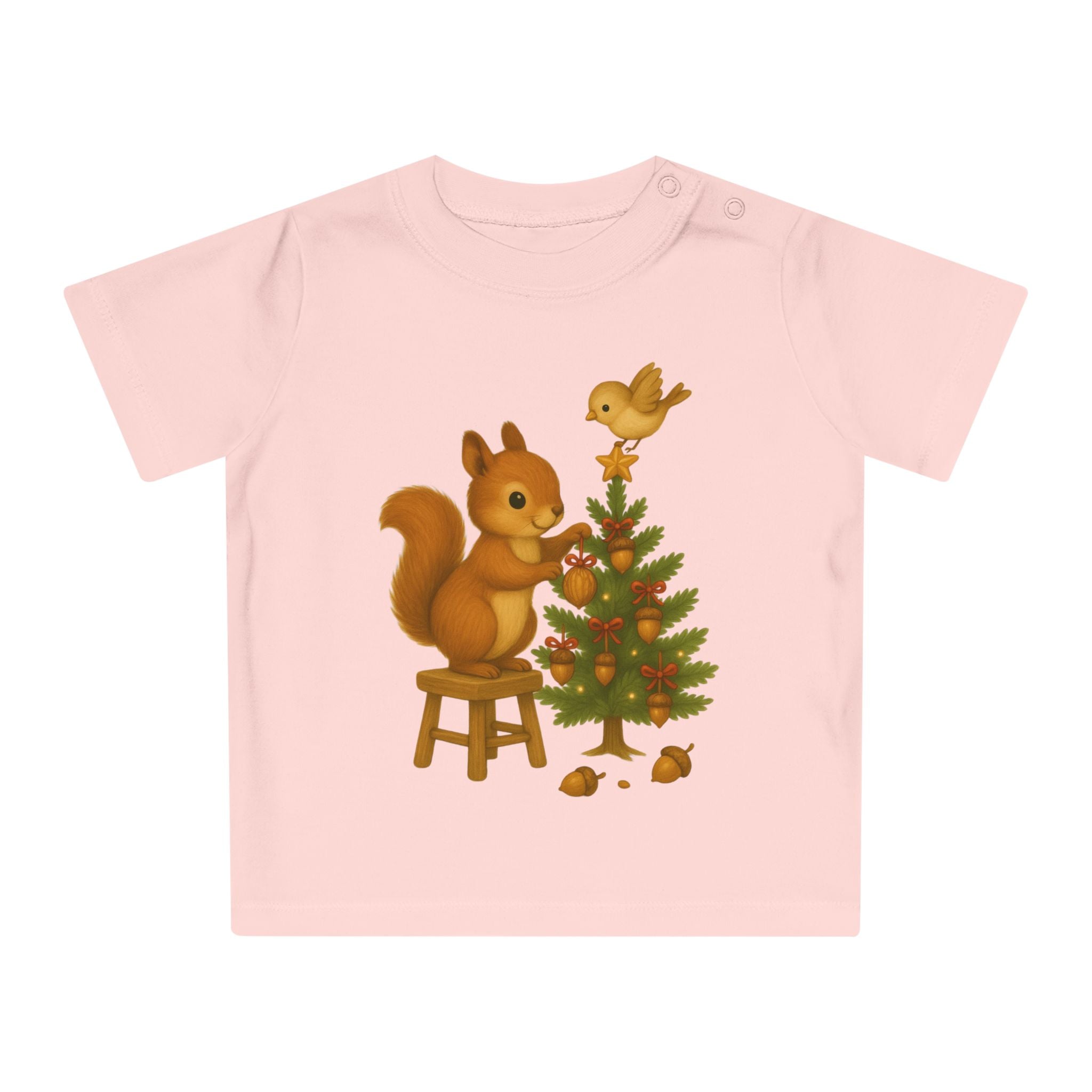 'De Kerstmagie van de Kleine Eekhoorn' Baby t-shirt