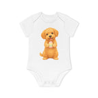 'Happy Easter Little Labradoodle' babyrompertje met korte mouwen