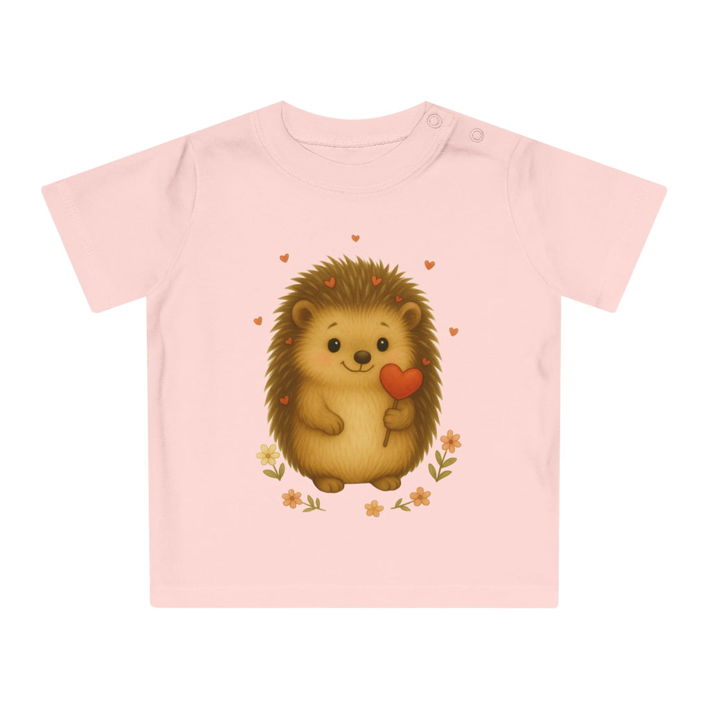 'Hedgehog with heart' baby t-shirt