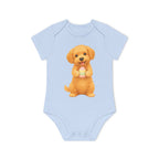 'Happy Easter Little Labradoodle' babyrompertje met korte mouwen