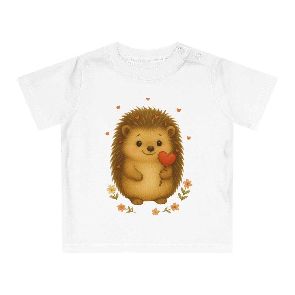 'Hedgehog with heart' baby t-shirt