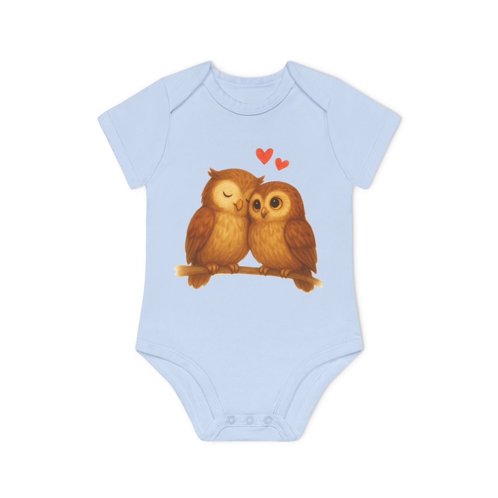 'Owls in Love' baby bodysuit short-sleeve