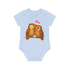 'Owls in Love' baby bodysuit short-sleeve
