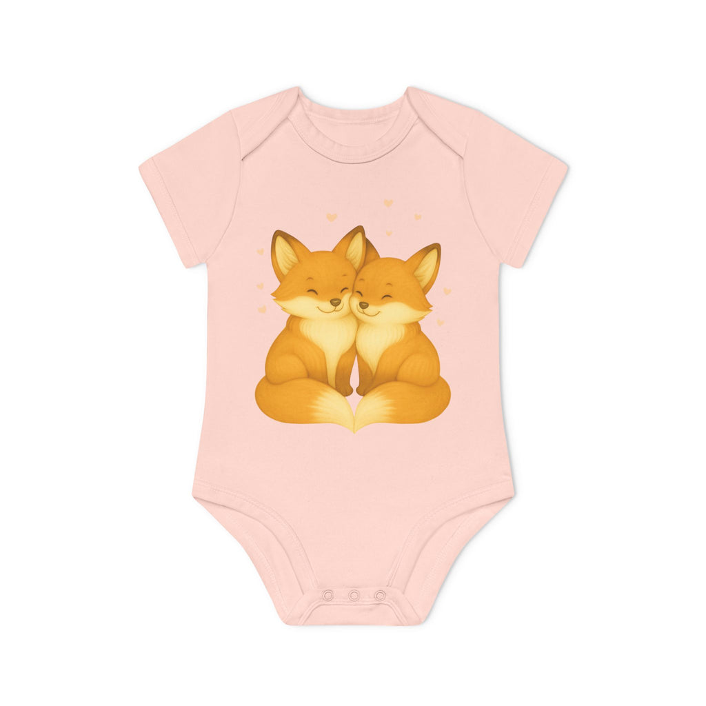 'Foxes in love' Babyrompertje met korte mouwen