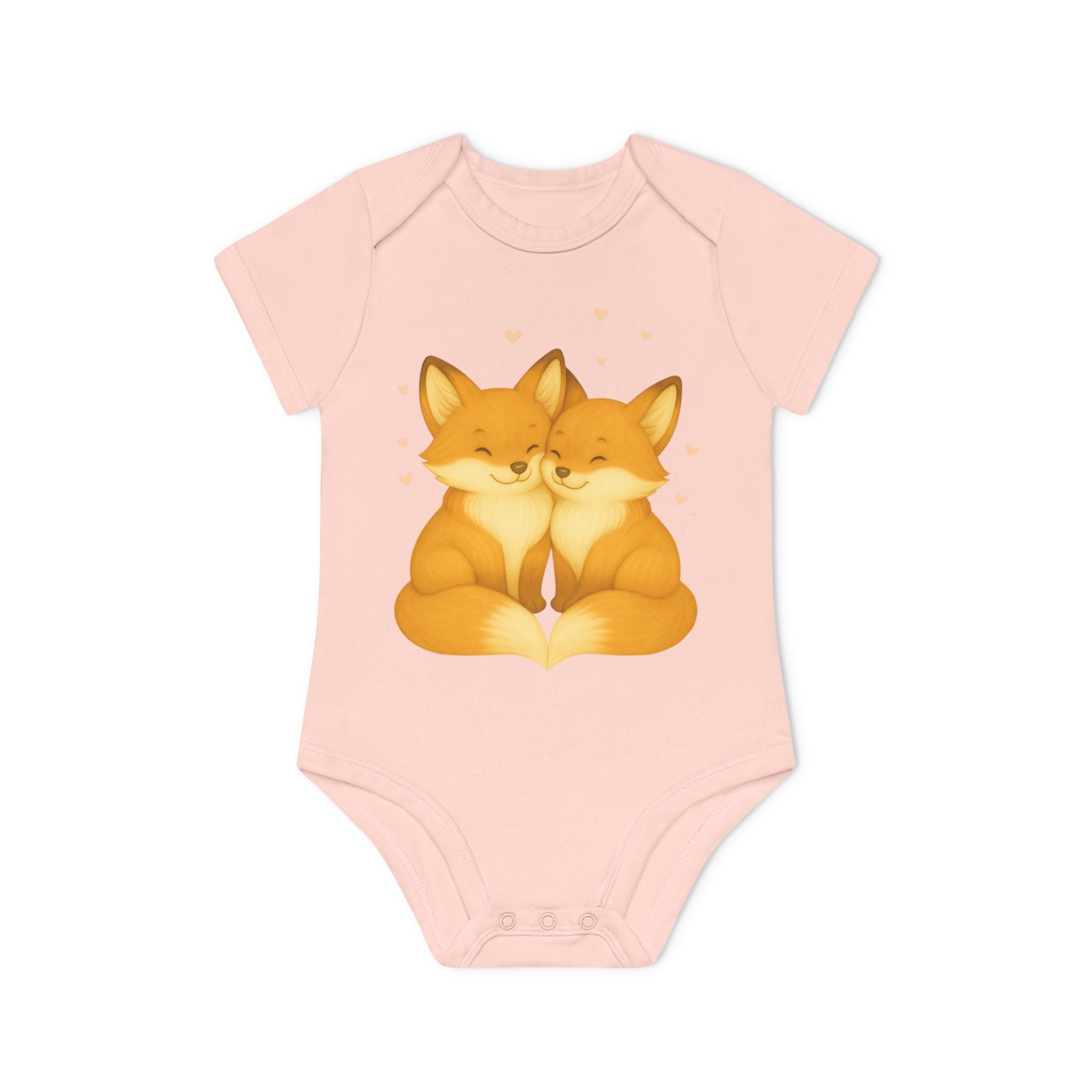 'Foxes in love' Babyrompertje met korte mouwen