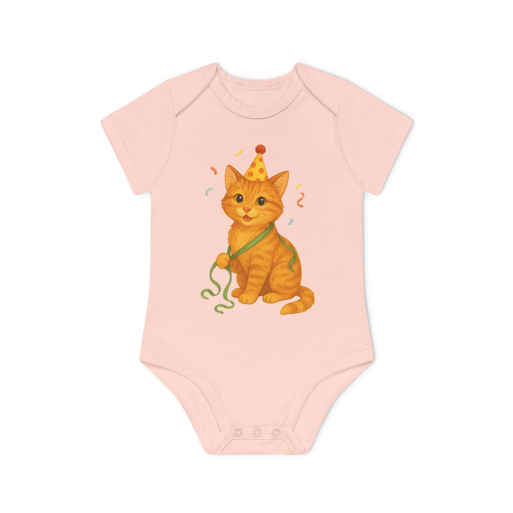 'Party Kitty Cutie' baby bodysuit short-sleeve