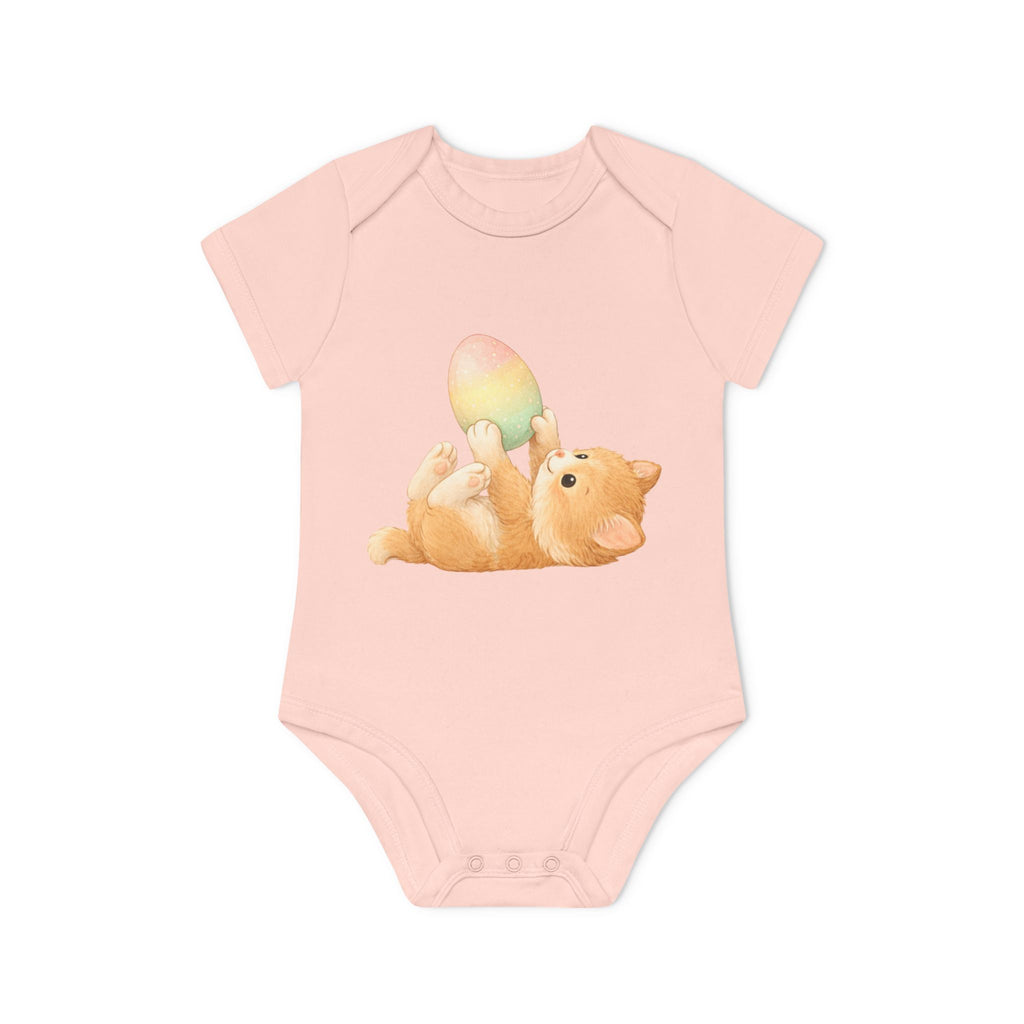 'Playful Easter Kitten' Babyrompertje met korte mouwen