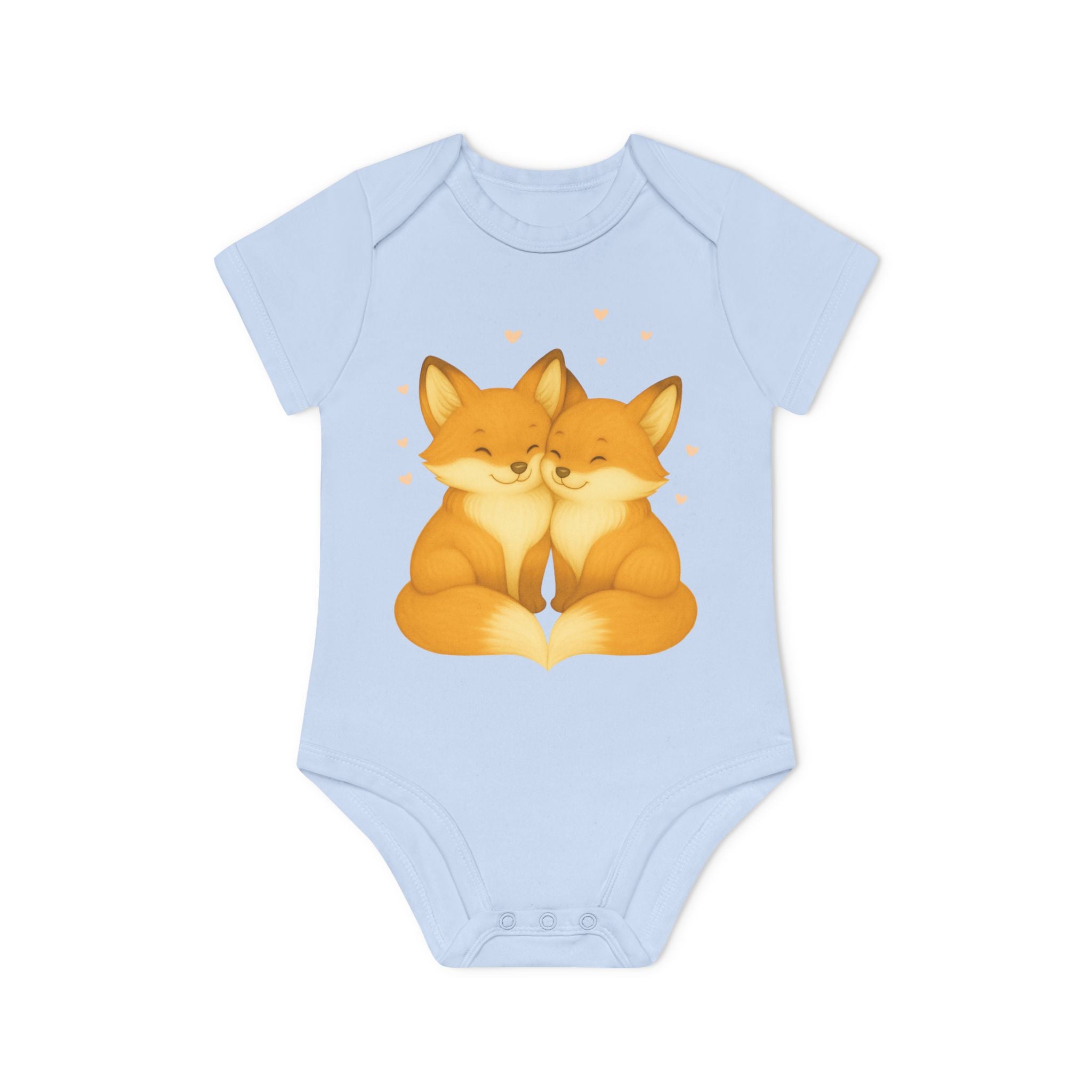 'Foxes in love' Babyrompertje met korte mouwen