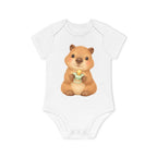 'Little Capybara with Pacifier' babyrompertje met korte mouwen