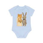 'Fox & Bunny bride and groom' baby bodysuit short-sleeve