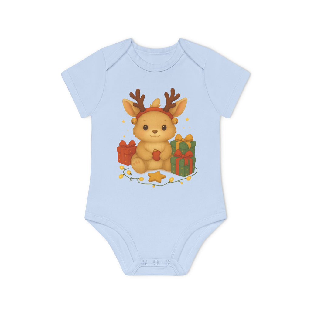 'Het kleine rendierkonijntje' Baby rompertje met korte mouwen