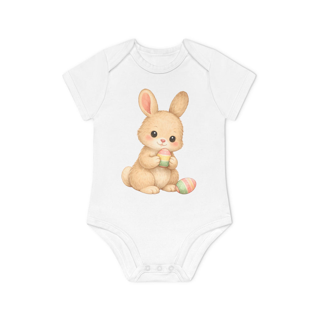 'Little Bunny’s First Easter Egg' Babyrompertje met korte mouwen