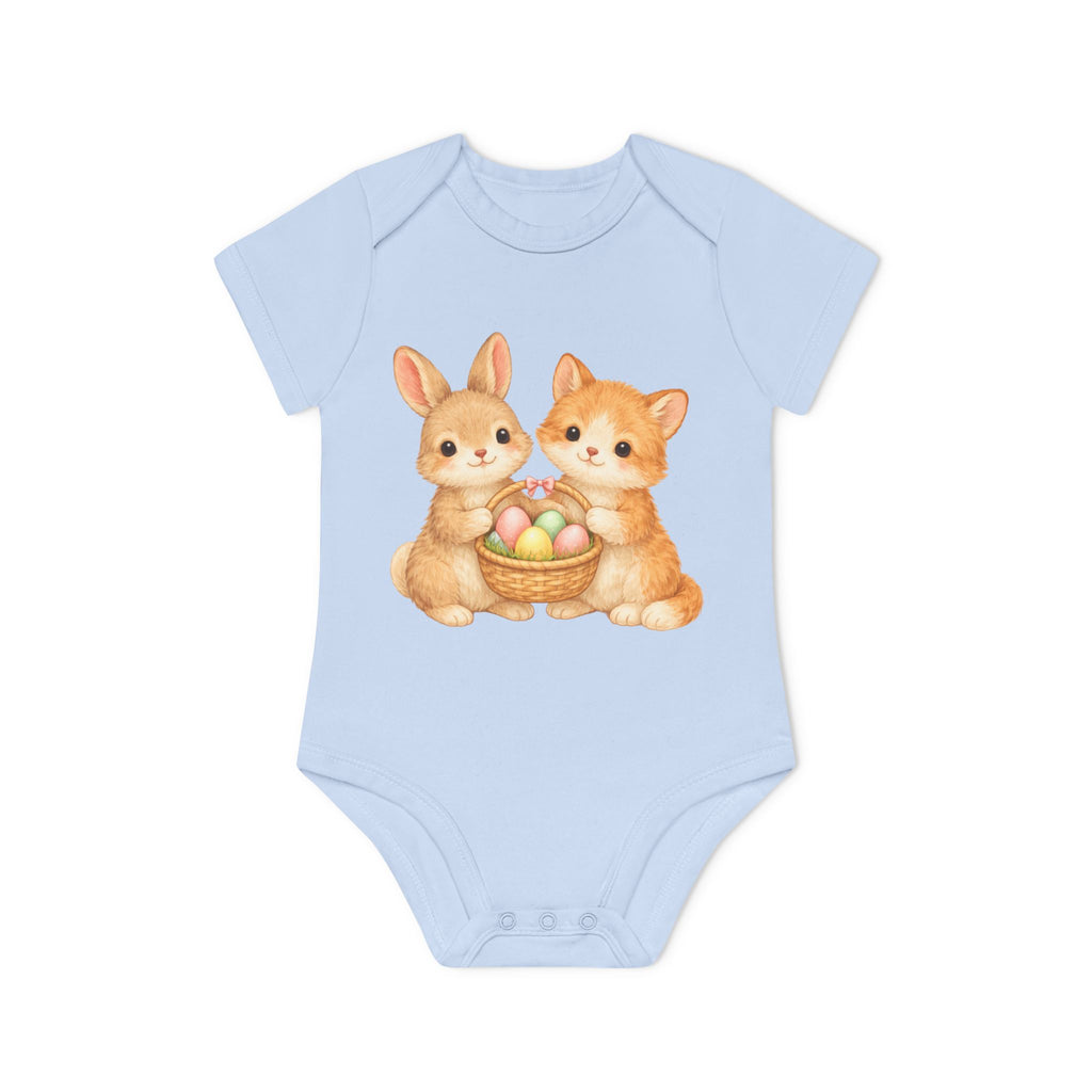 'Best Friends Easter Basket' babyrompertje met korte mouwen