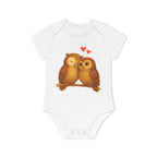 'Owls in Love' baby bodysuit short-sleeve