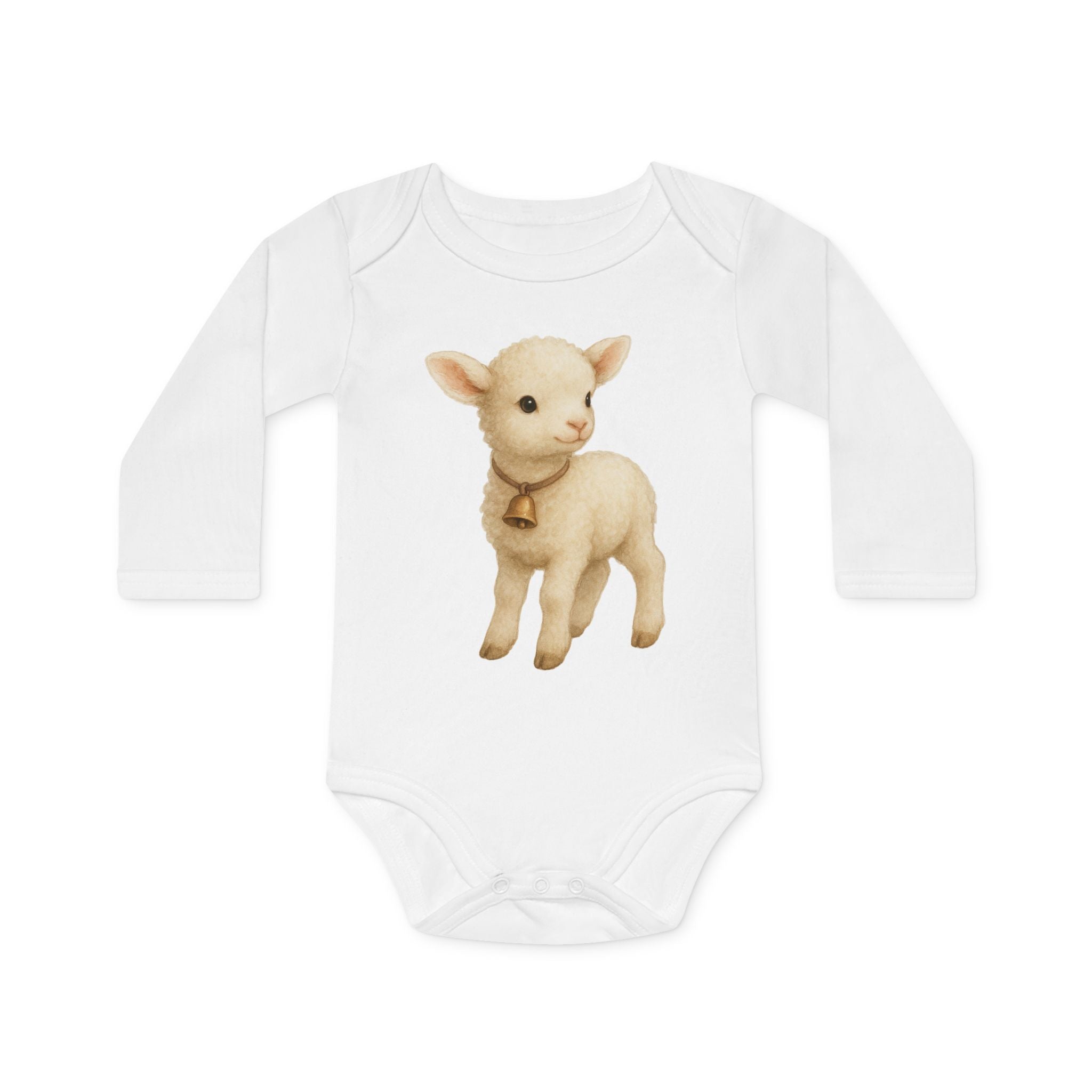 'Little Lamb with Bell' Babyrompertje met lange mouwen