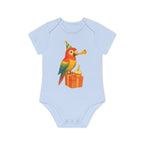 'Een kleurrijke verjaardag' Babyrompertje met korte mouwen