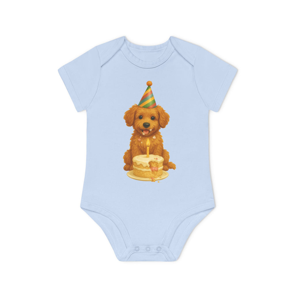'Puppy Birthday Party' baby bodysuit short-sleeve