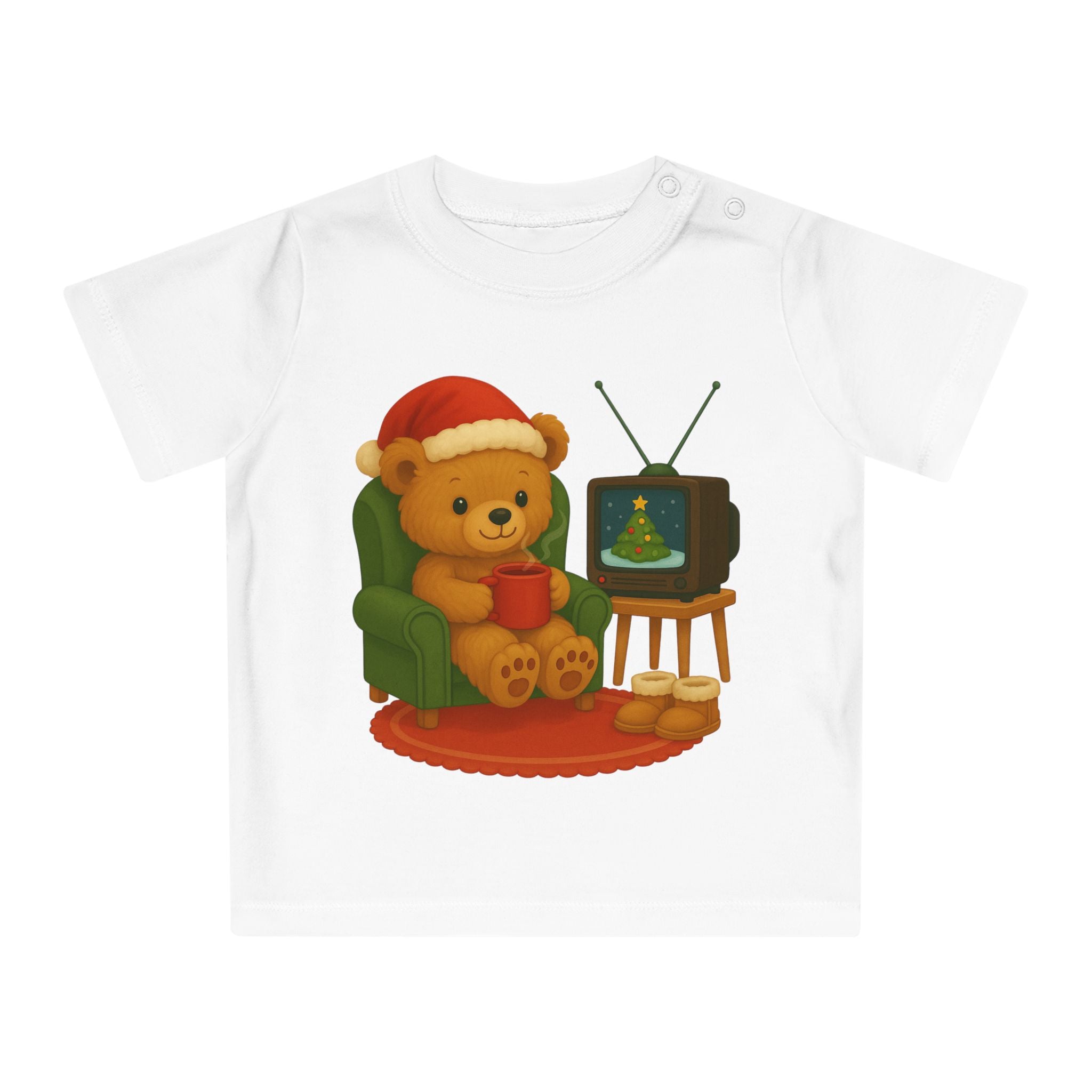 'Gezellige kerstbeer' Baby t-shirt